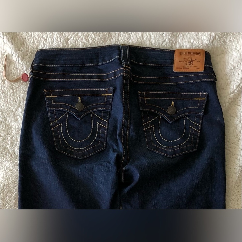 True Religion Women's Serena Dark Blue Jeans Size 32/30 NWOT